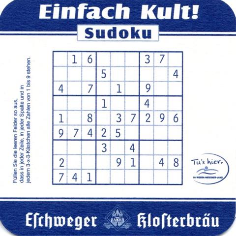 eschwege esw-he eschweger lokal jaco 5b (quad180-sudoka-blau) 
